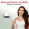GroWell hair dryer with magnetic concentrator