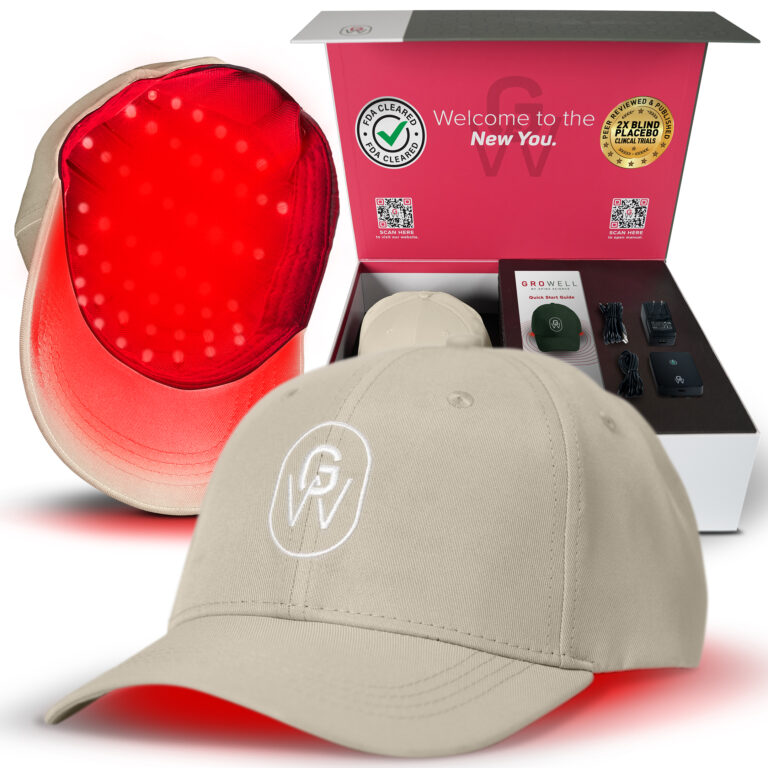 Red light head cap in beige