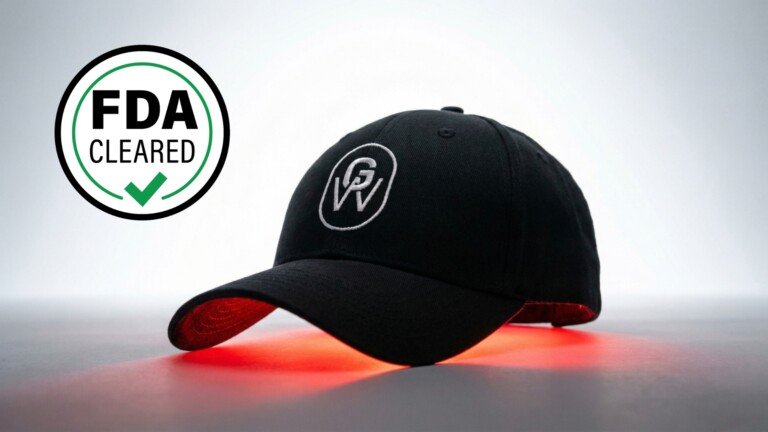 GroWell red light therapy cap with FDA clearance