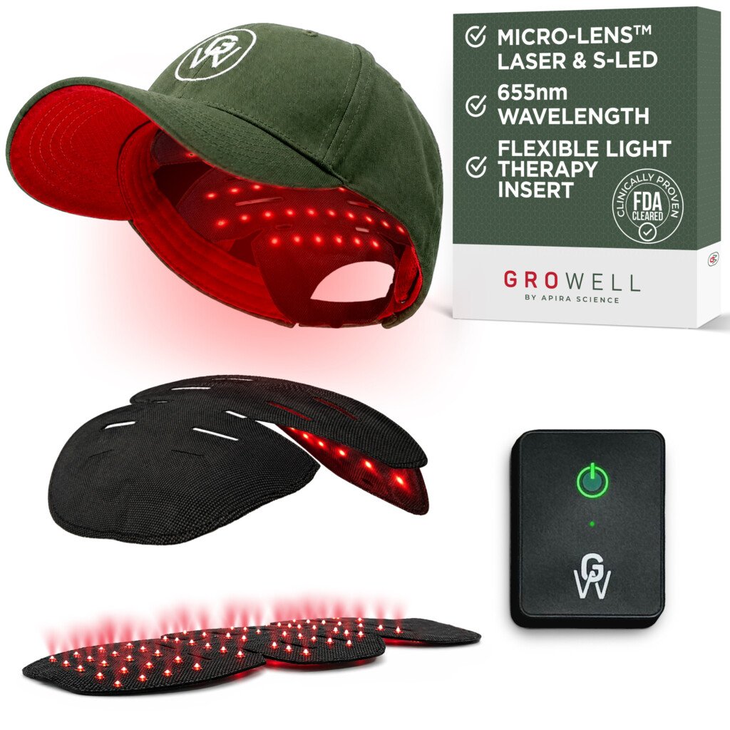 Green GroWell red light laser cap for hair growth