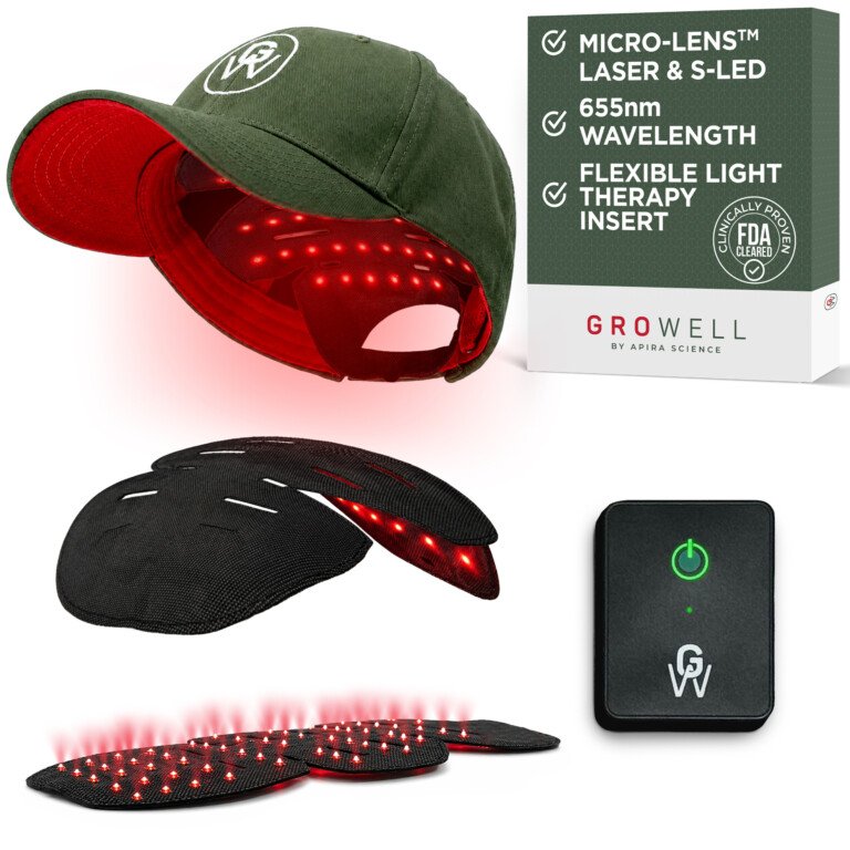Green GroWell red light laser cap for hair growth