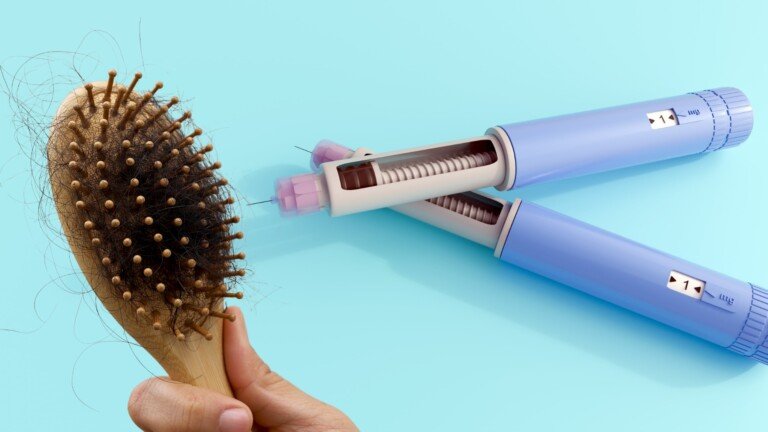 GLP-1 meds and hair loss on brush