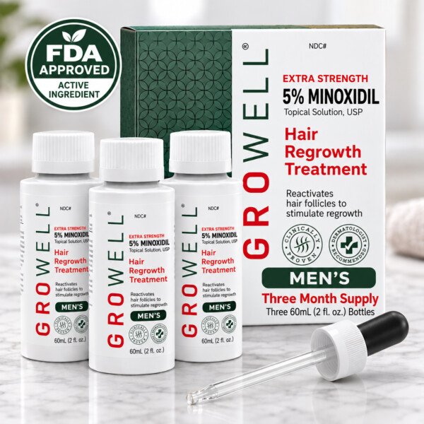 GroWell topical minoxidil for men