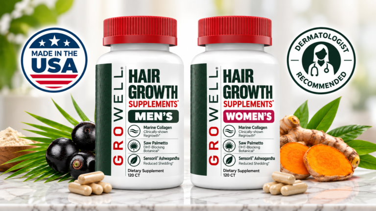 GroWell hair growth supplements for men and women